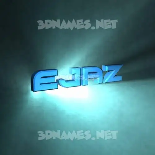 ejaz in Light Shine style - 3D name wallpaper