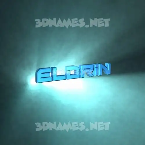 eldrin in Light Shine style - 3D name wallpaper