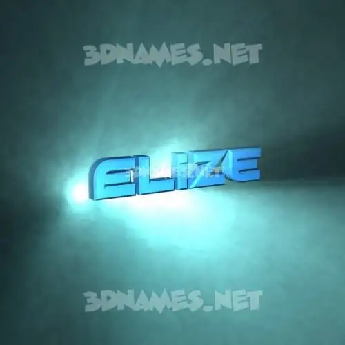 elize in Light Shine style - 3D name wallpaper
