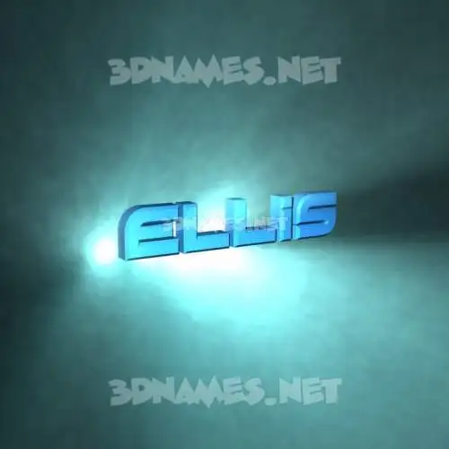 ellis in Light Shine style - 3D name wallpaper