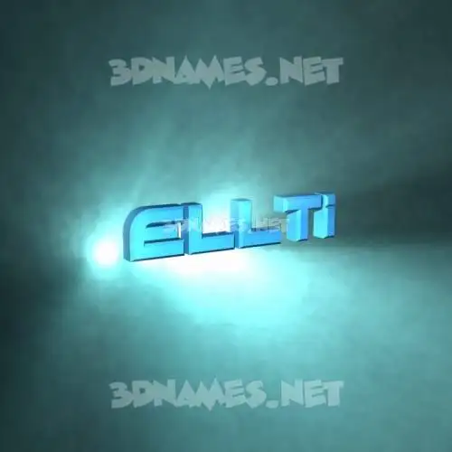 ellti in Light Shine style - 3D name wallpaper