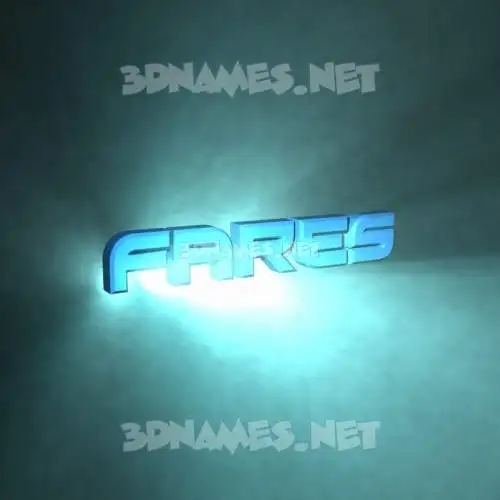 fares in Light Shine style - 3D name wallpaper fares in Light Shine style - 3D name wallpaper