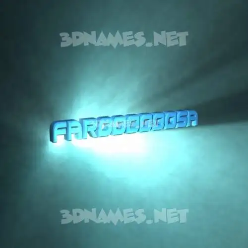 faroooooosa in Light Shine style - 3D name wallpaper