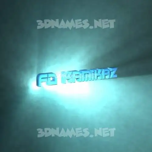 fd kamikaz in Light Shine style - 3D name wallpaper