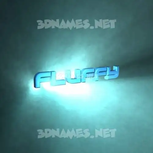 fluffy in Light Shine style - 3D name wallpaper fluffy in Light Shine style - 3D name wallpaper
