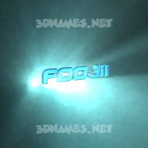 foojii in Light Shine style - 3D name wallpaper