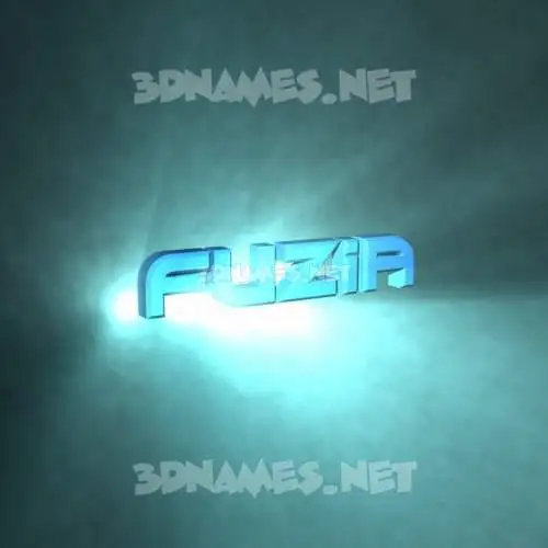 fuzia in Light Shine style - 3D name wallpaper