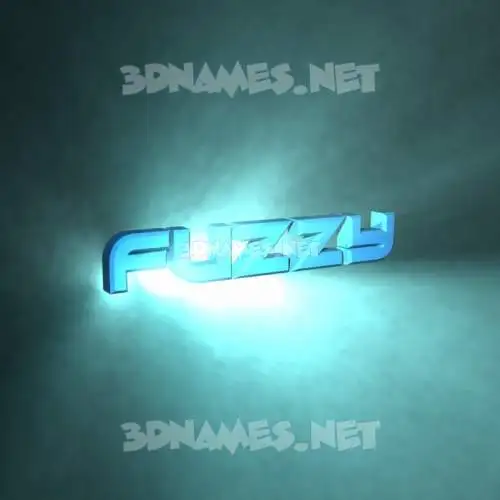 fuzzy in Light Shine style - 3D name wallpaper