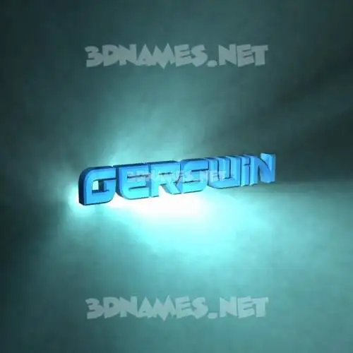 gerswin in Light Shine style - 3D name wallpaper