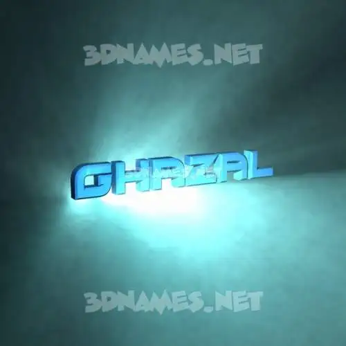 ghazal in Light Shine style - 3D name wallpaper ghazal in Light Shine style - 3D name wallpaper