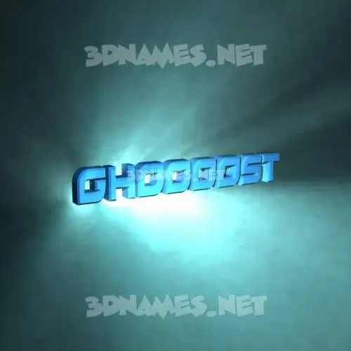 ghoooost in Light Shine style - 3D name wallpaper
