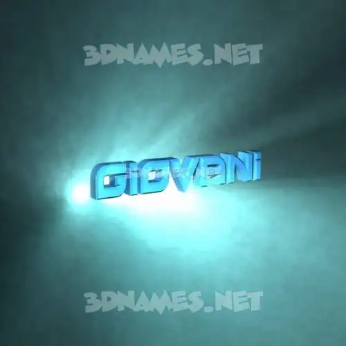 giovani in Light Shine style - 3D name wallpaper