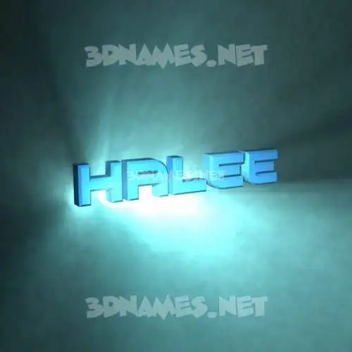 halee in Light Shine style - 3D name wallpaper