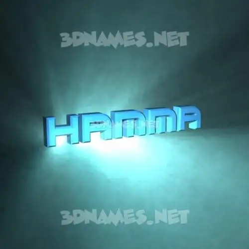 hamma in Light Shine style - 3D name wallpaper