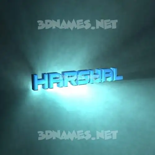 harshal in Light Shine style - 3D name wallpaper