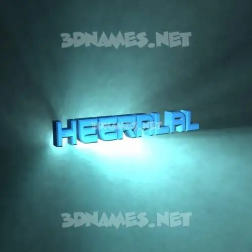 heeralal in Light Shine style - 3D name wallpaper