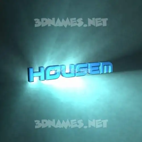 housem in Light Shine style - 3D name wallpaper