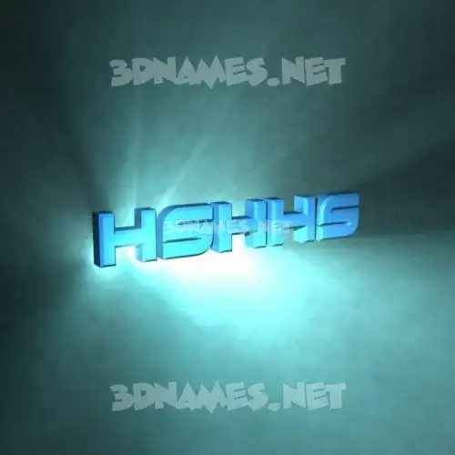 hshhs in Light Shine style - 3D name wallpaper