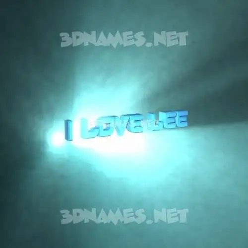i love lee in Light Shine style - 3D name wallpaper
