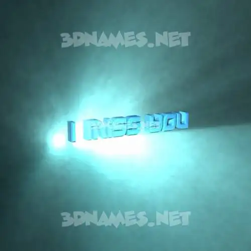 i miss you in Light Shine style - 3D name wallpaper