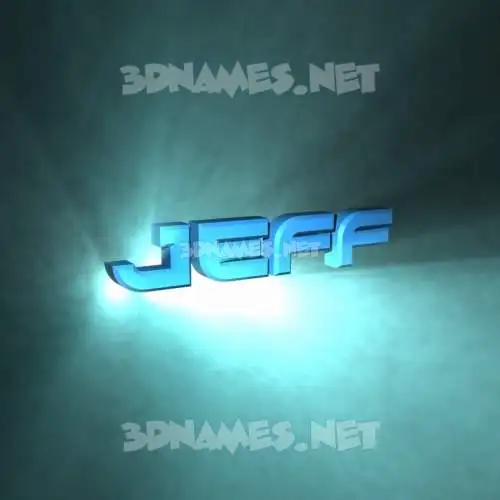 jeff in Light Shine style - 3D name wallpaper