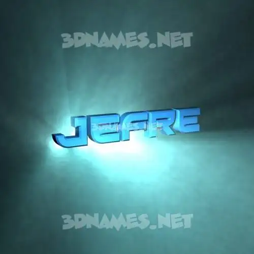 jefre in Light Shine style - 3D name wallpaper
