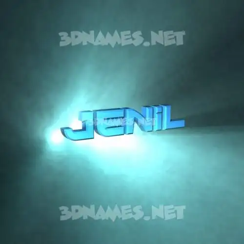 jenil in Light Shine style - 3D name wallpaper