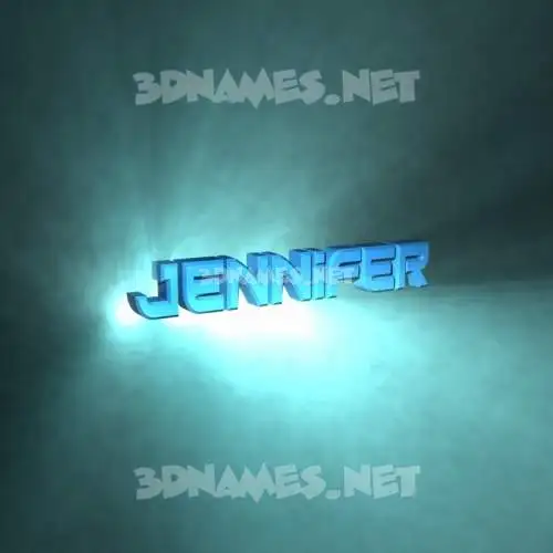 jennifer in Light Shine style - 3D name wallpaper