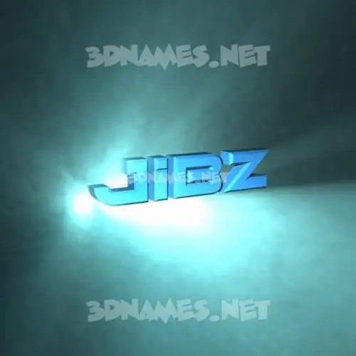jibz in Light Shine style - 3D name wallpaper