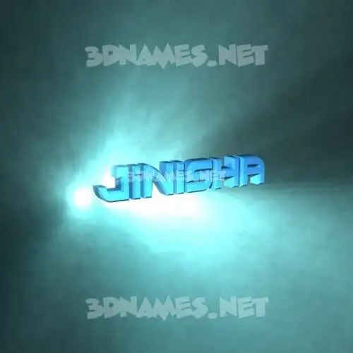 jinisha in Light Shine style - 3D name wallpaper