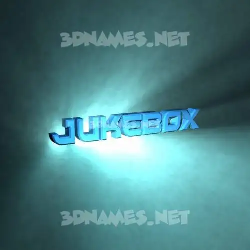 jukebox in Light Shine style - 3D name wallpaper