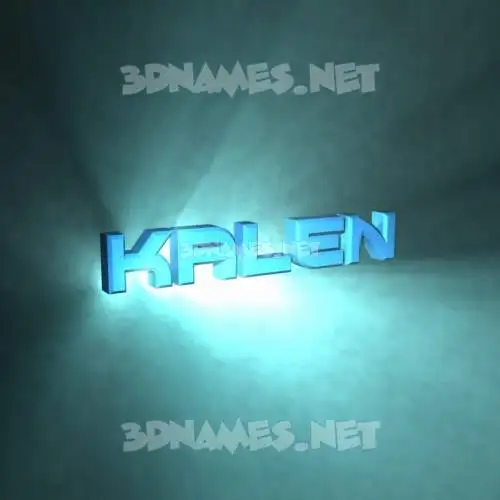 kalen in Light Shine style - 3D name wallpaper kalen in Light Shine style - 3D name wallpaper