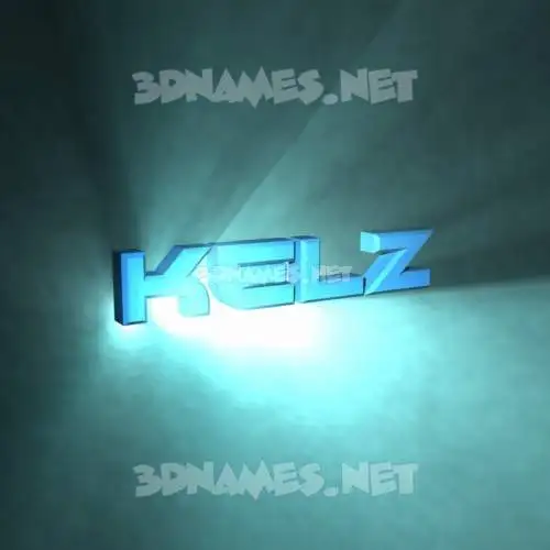 kelz in Light Shine style - 3D name wallpaper