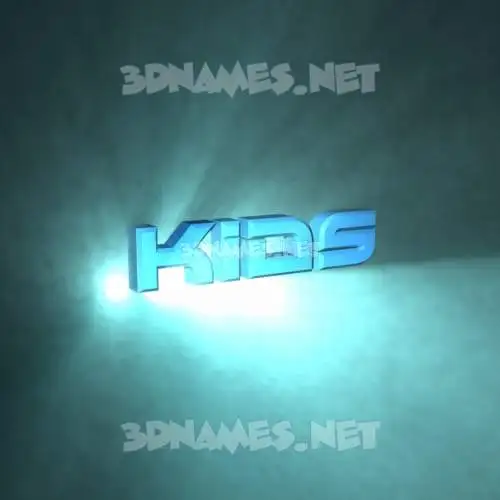 kids in Light Shine style - 3D name wallpaper