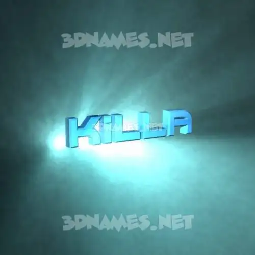 killa in Light Shine style - 3D name wallpaper killa in Light Shine style - 3D name wallpaper