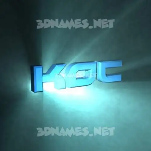 koc in Light Shine style - 3D name wallpaper koc in Light Shine style - 3D name wallpaper