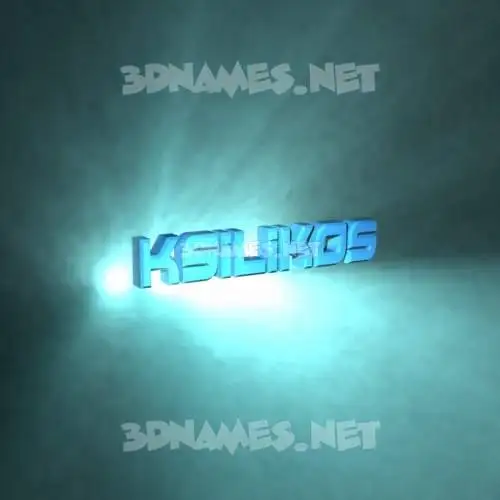 ksilikos in Light Shine style - 3D name wallpaper