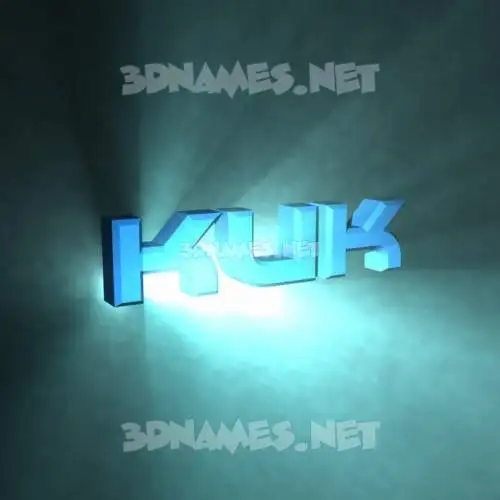 kuk in Light Shine style - 3D name wallpaper