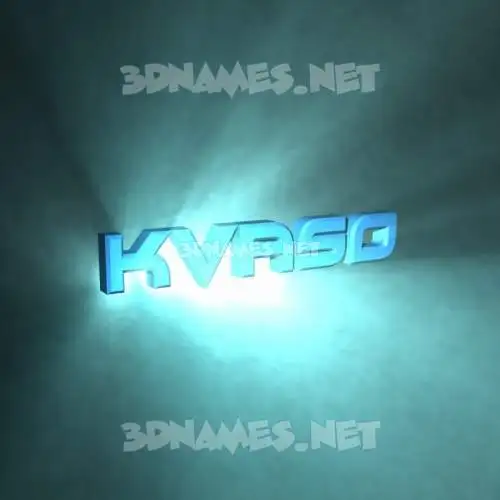kvaso in Light Shine style - 3D name wallpaper