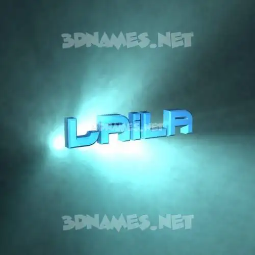 laila in Light Shine style - 3D name wallpaper