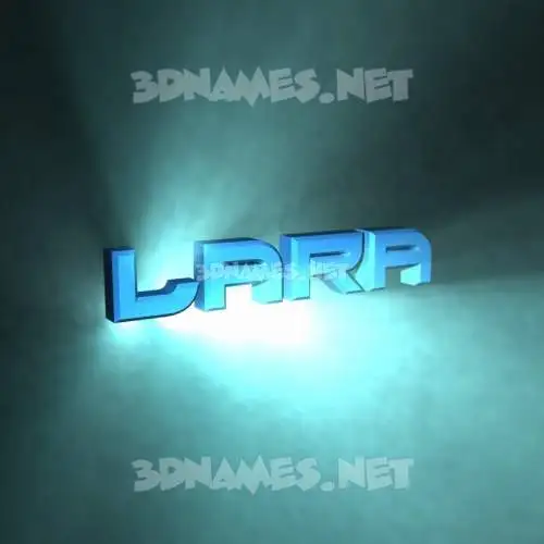 lara in Light Shine style - 3D name wallpaper