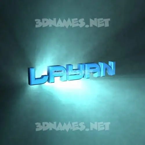 layan in Light Shine style - 3D name wallpaper