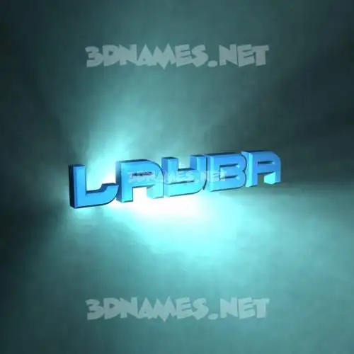 layba in Light Shine style - 3D name wallpaper