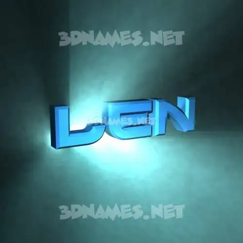 len in Light Shine style - 3D name wallpaper len in Light Shine style - 3D name wallpaper