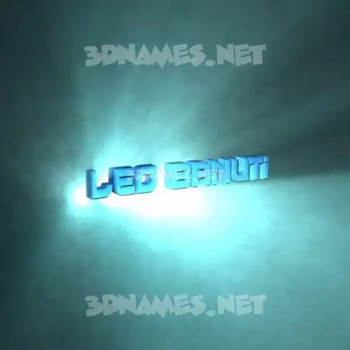 leo banuti in Light Shine style - 3D name wallpaper