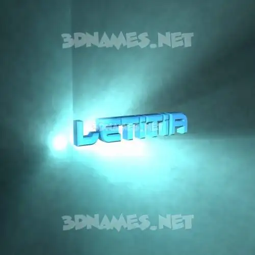 letitia in Light Shine style - 3D name wallpaper