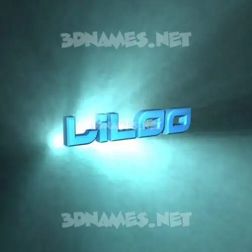 liloo in Light Shine style - 3D name wallpaper