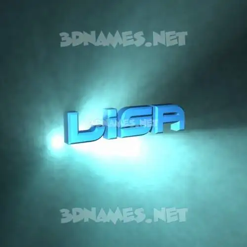 lisa in Light Shine style - 3D name wallpaper