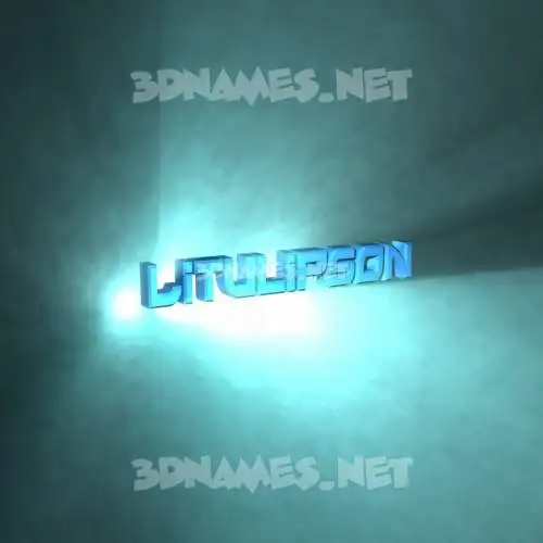 litulipson in Light Shine style - 3D name wallpaper