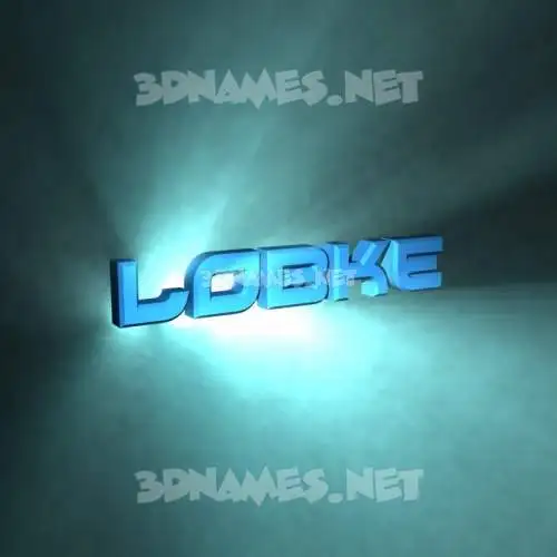 lobke in Light Shine style - 3D name wallpaper